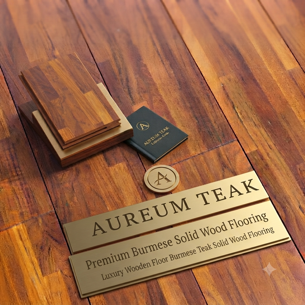 Luxury Wooden Floor Burmese Teak Solid Wood Flooring
