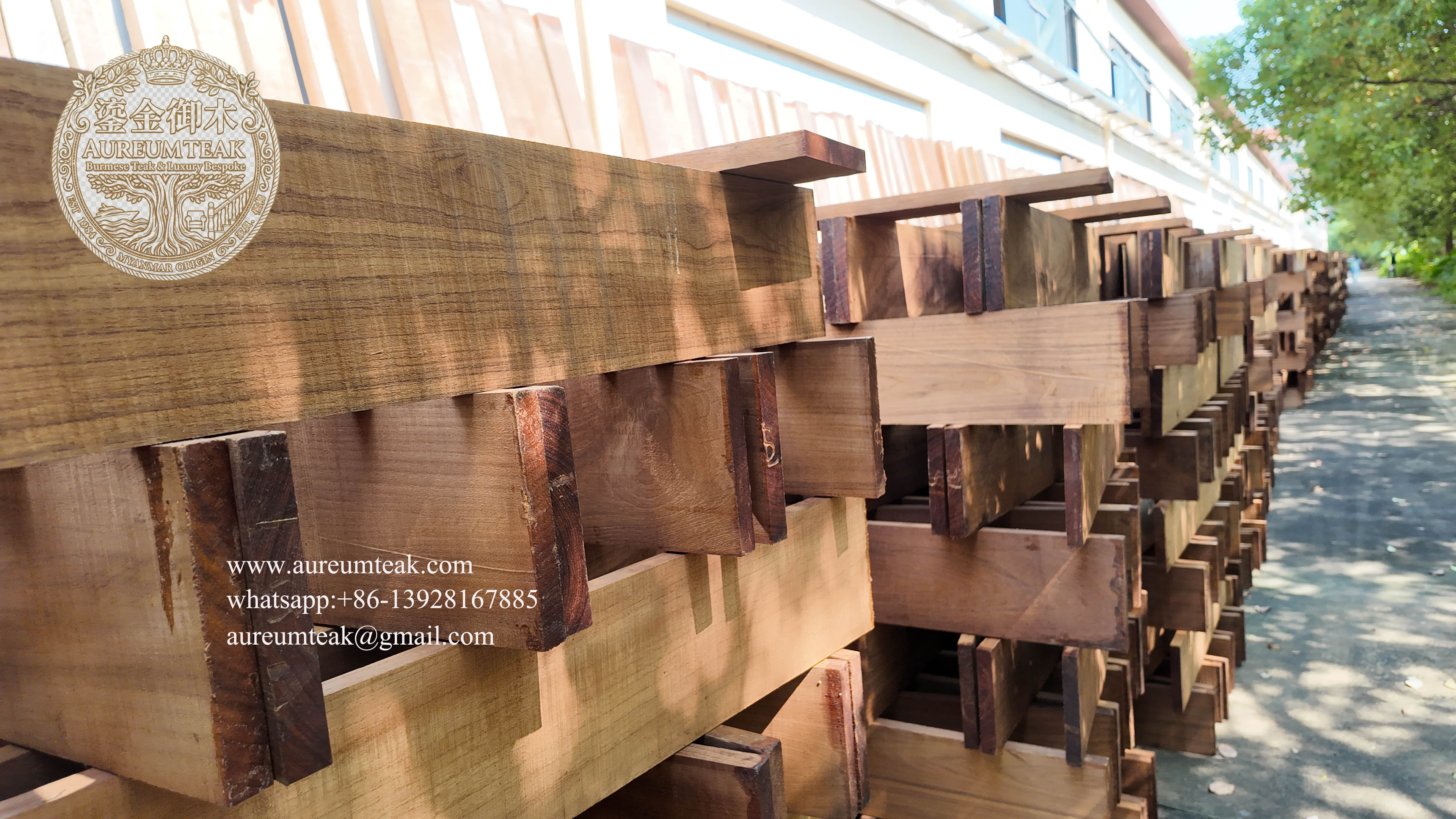 Premium 100% Burmese Teak Natural High Oil Flooring | Aureum Teak Factory Direct