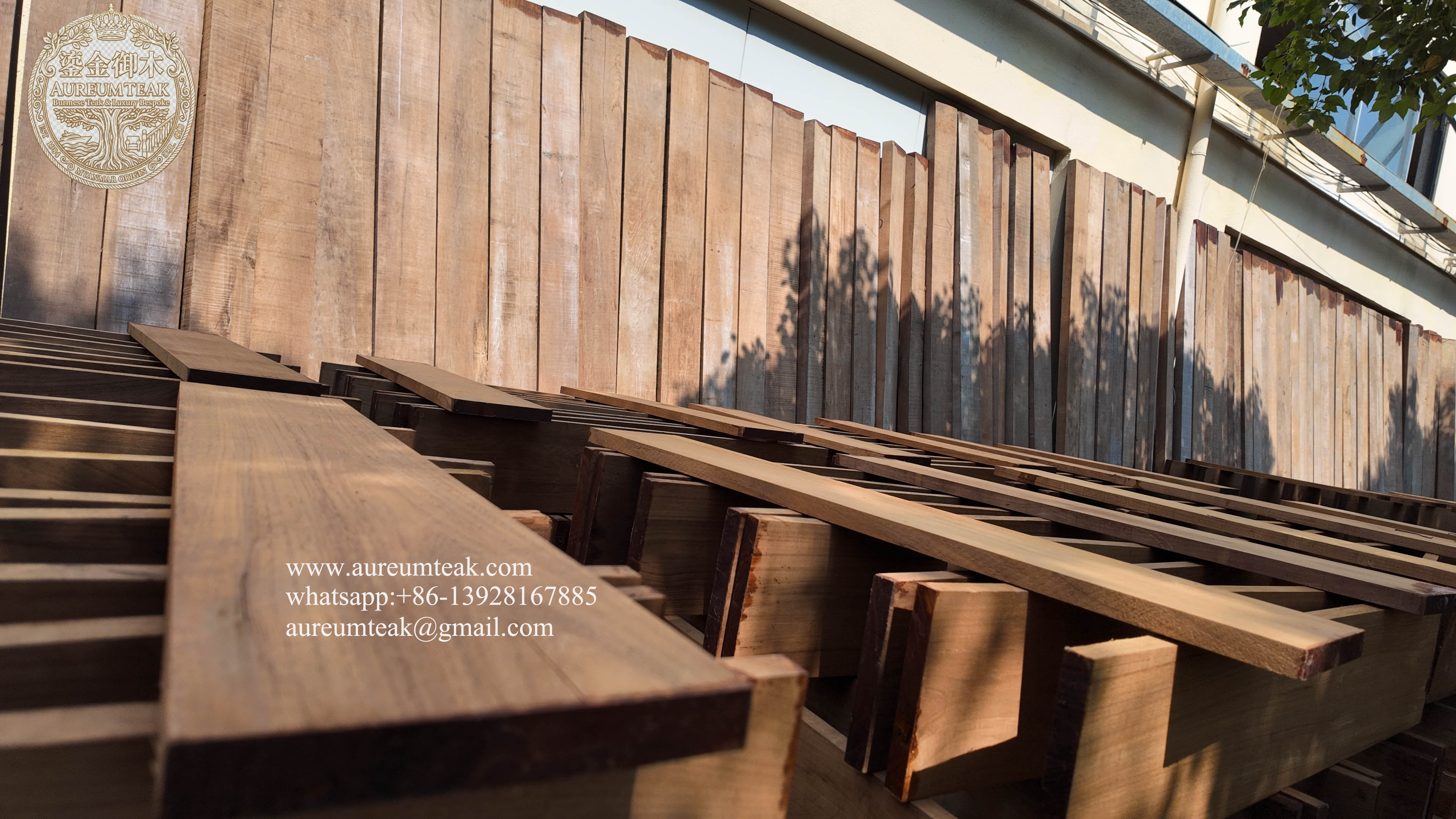 Premium 100% Burmese Teak Natural High Oil Flooring | Aureum Teak Factory Direct