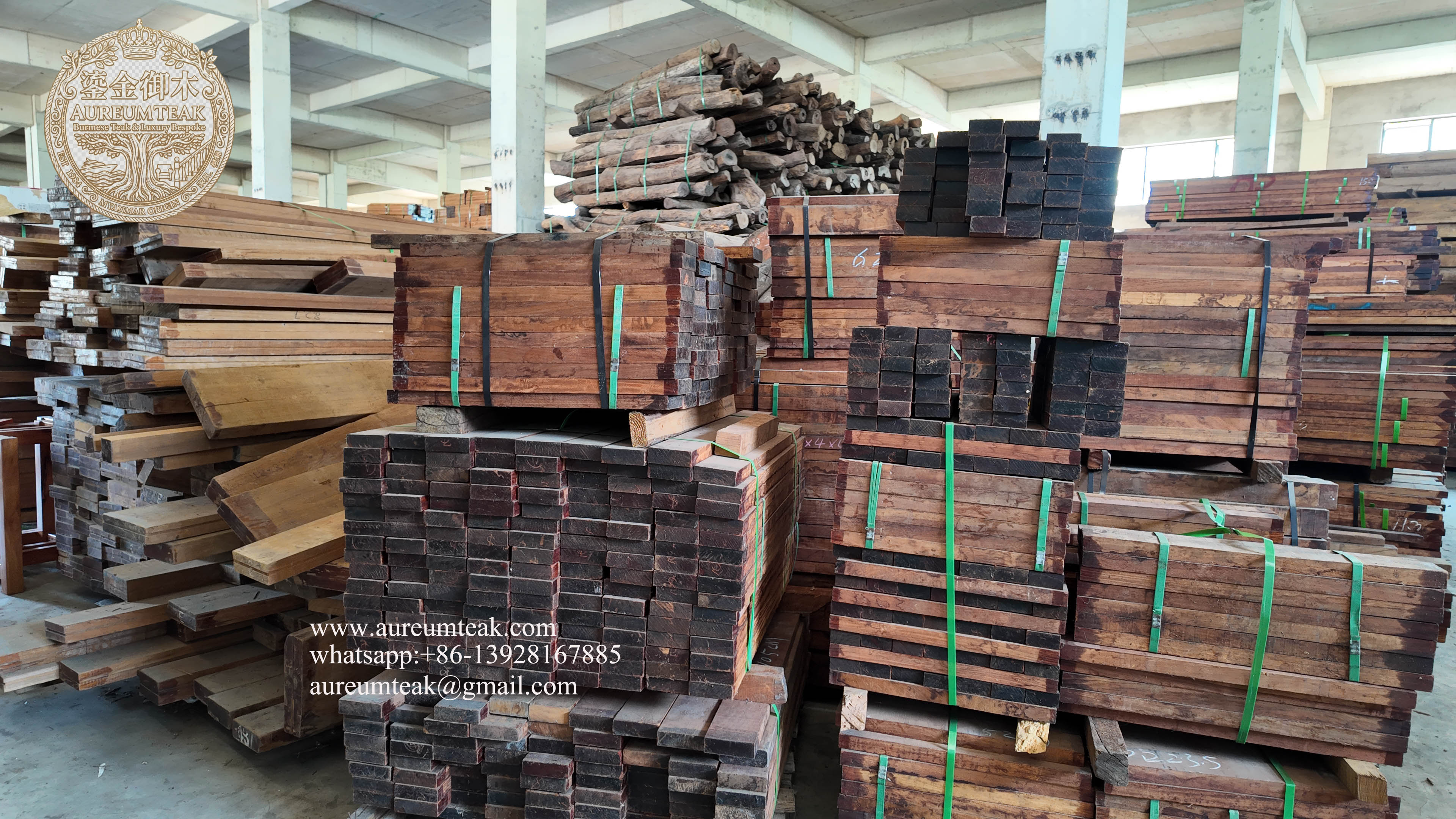 Premium 100% Burmese Teak Natural High Oil Flooring | Aureum Teak Factory Direct