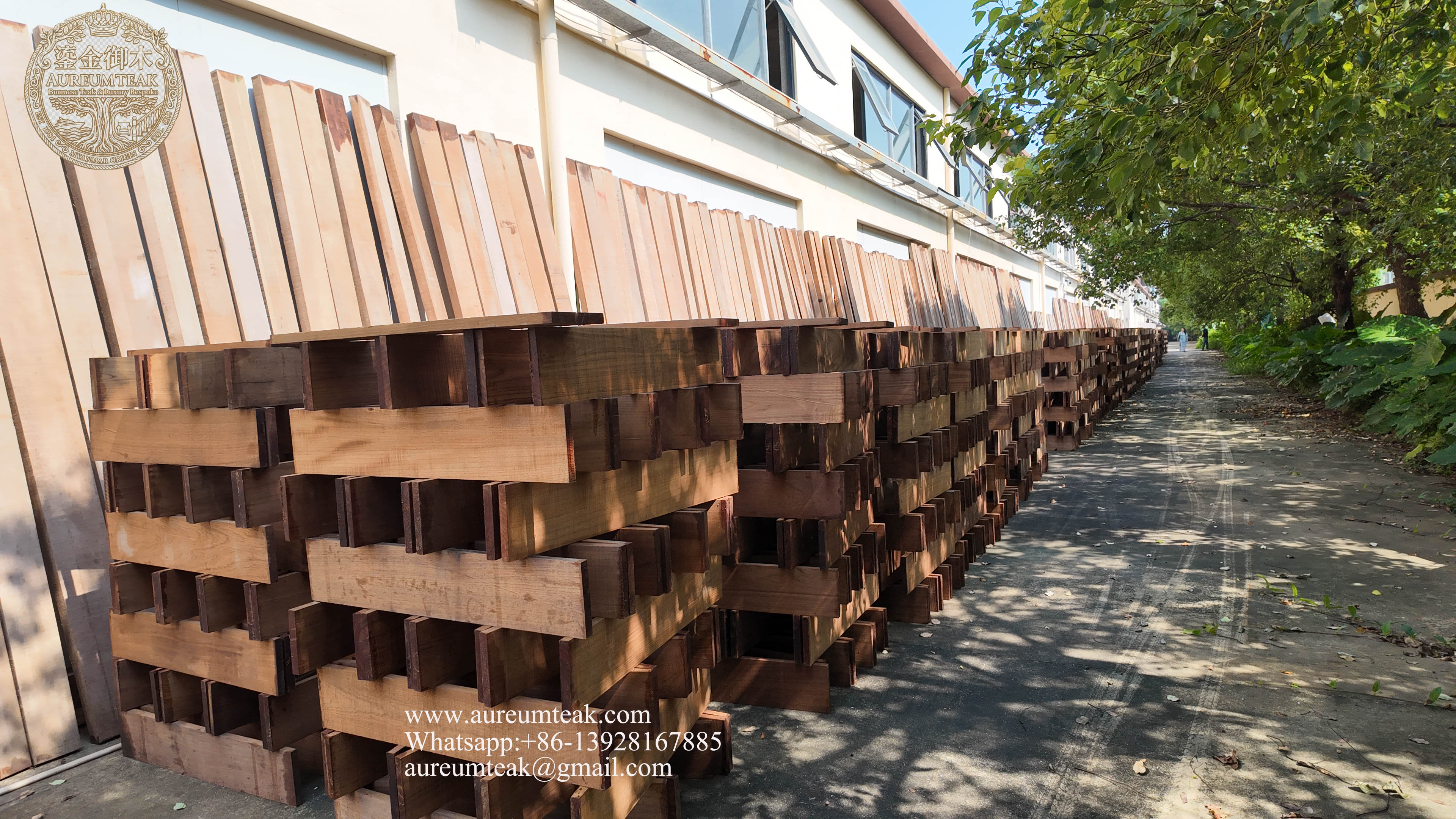 Premium 100% Burmese Teak Natural High Oil Flooring | Aureum Teak Factory Direct