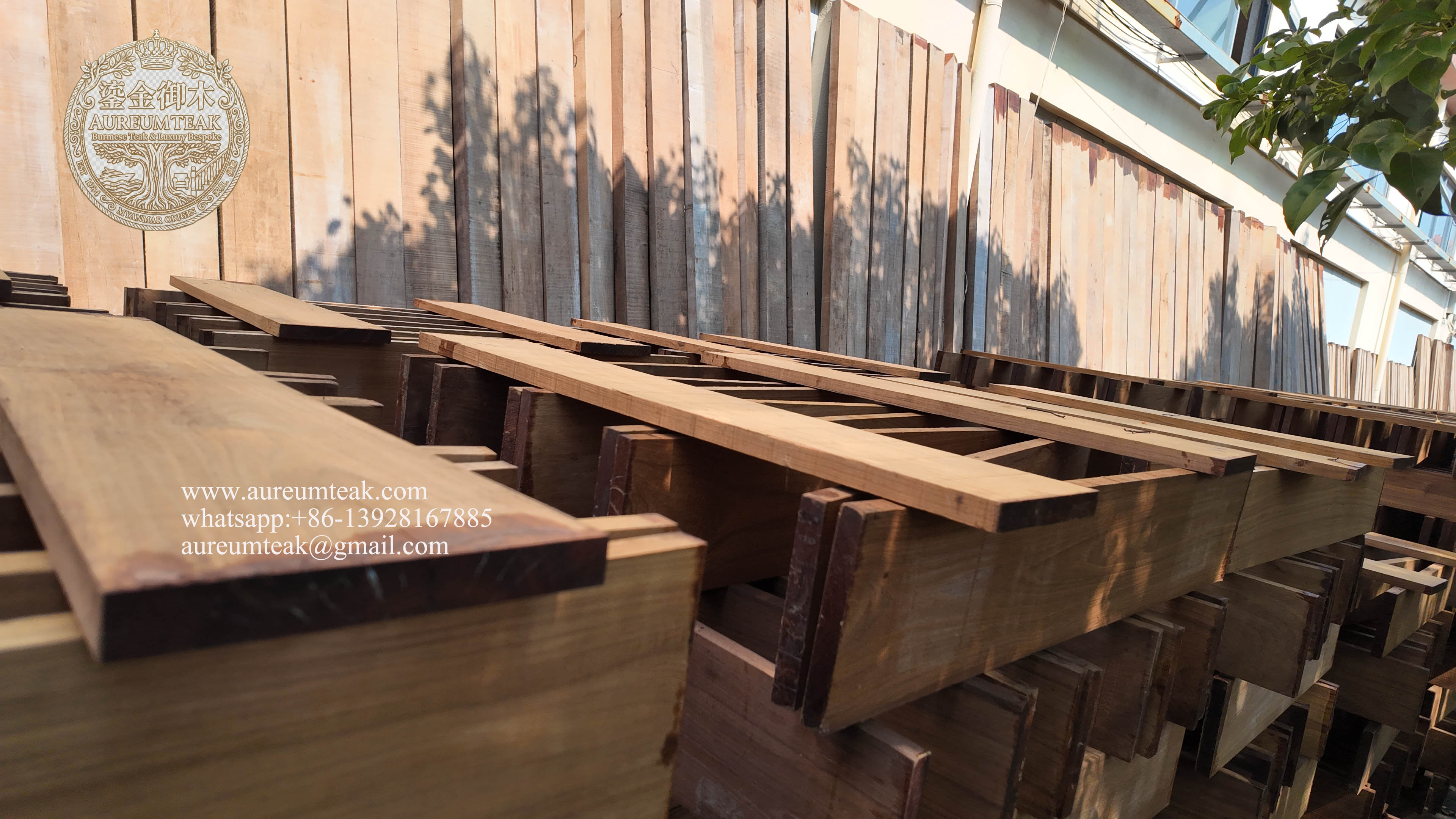 Premium 100% Burmese Teak Natural High Oil Flooring | Aureum Teak Factory Direct